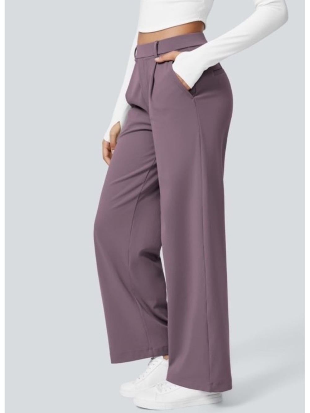 Halara Flex Day Stretch High Waisted Pocket Straight Leg Work Pants